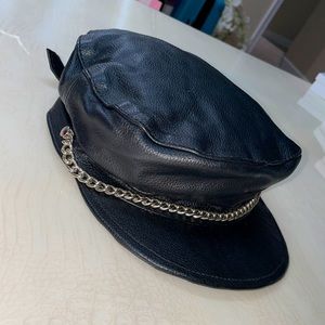 Motorcycle women’s leather hat